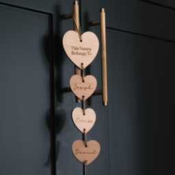 Personalised Nan Belongs To Sign - Nanny Birthday Gift Grandma Mother's Day Custom Heart Wall Hanging From Grandchildren