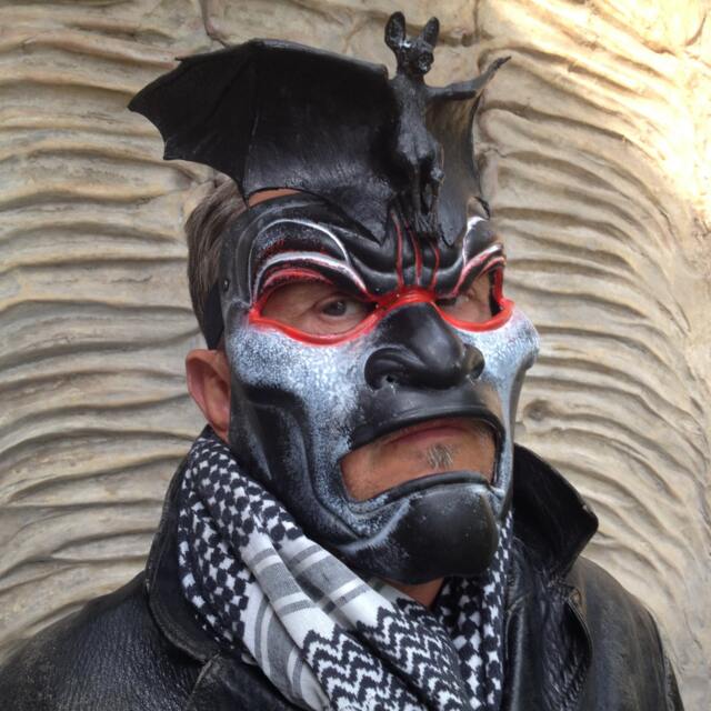 Fiberglass Demon Bat Mask, Halloween Costume, Masquerade Mask - image 1