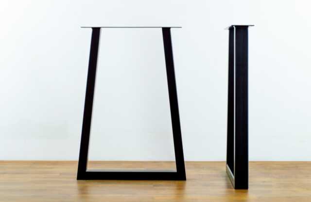 "steel Dining Table Legs , 28"" Trapezoid-In Legs, Base Width 24"", Height 26"" - 30" - image 1