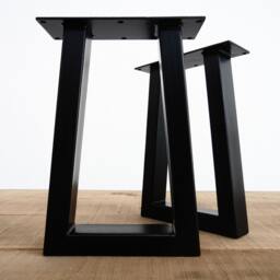 "steel Dining Table Legs , 28"" Trapezoid-In Legs, Base Width 24"", Height 26"" - 30" - thumbnail 3