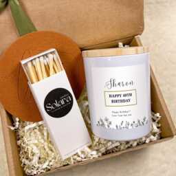 Personalised 40Th Birthday Candle, Happy 40 Birthday, Milestone 20 30 50 60 Gifts For Wife Sister Friend Colleague - thumbnail 1