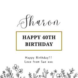 Personalised 40Th Birthday Candle, Happy 40 Birthday, Milestone 20 30 50 60 Gifts For Wife Sister Friend Colleague - thumbnail 2