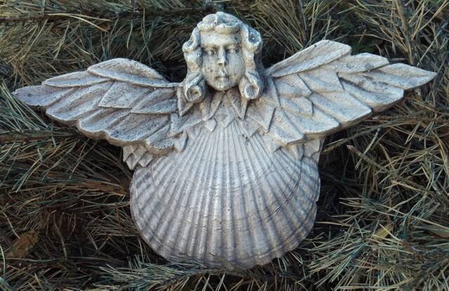 Victorian Mourning Angel Statue, Antique Cemetery Grave Marker Replica, Gothic Memorial Sculpture, Garden Decor