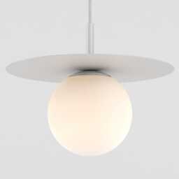 Zoe 3-Port Ceiling Pendant Hanging Light White Kitchen Island Fixture Disc Lamp Shade - thumbnail 3