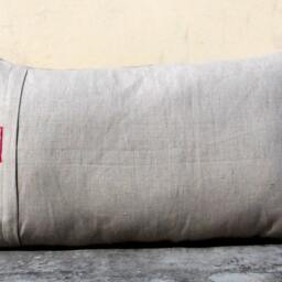 Love Linen Throw Pillow Cover, Multicolor Embroidery, Bohemian Decor - thumbnail 2
