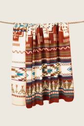Handmade Alpaca Wool Blanket Southwest Native Design - thumbnail 1