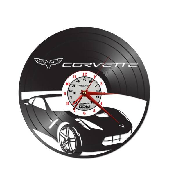 Free Shipping Chevrolet Corvette Themed Vinyl Album Record Clock Made in The > Usa - image 1