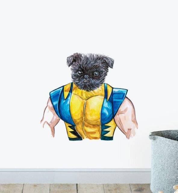 Wolverine Dog Wall Sticker Decal - Dogs & Pets Stickers, Art, Decals, Kids Animals Decals