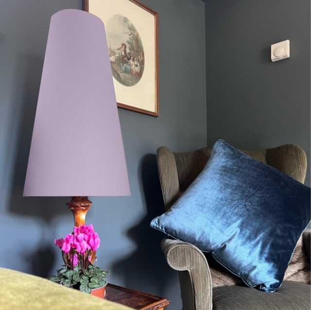 Lilac Cotton Cone Lampshade, Extra Tall Design - image 1