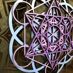 Lotus Mandala, Metatron's Cube, Seed Of Life, Wall Art, Laser Cut, Sacred Geometry - thumbnail 2