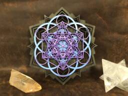 Lotus Mandala, Metatron's Cube, Seed Of Life, Wall Art, Laser Cut, Sacred Geometry - thumbnail 1