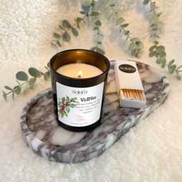 Personalised December Birth Flower Soy Candle Gift Set, Dec Month For Sister Aunt Mum Daughter Friends, 30Th 40Th Birthday Gift - thumbnail 3