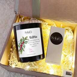 Personalised December Birth Flower Soy Candle Gift Set, Dec Month For Sister Aunt Mum Daughter Friends, 30Th 40Th Birthday Gift - thumbnail 1