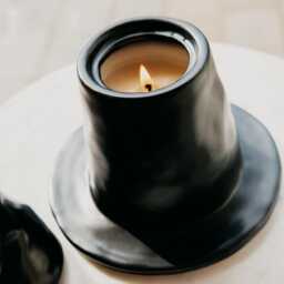 xl Witches Hat Black Flame Salem Halloween Soy Wax Candle - Autumn Homeware Summerween Witchy Whimsical Gifts Fall Vibes - thumbnail 2