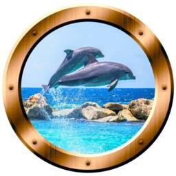 Scenic Landscape Wallpaper, Fake Window Decal, Wall Mural Art Beach Room Decor Bp27 - thumbnail 2