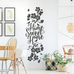 Wall Sticker Home Sweet Decal Family Living Room Cherry Blossoms Branch Tendril Flower Art Ws18A