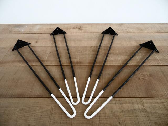 Modern Hairpin Legs - Bar & Counter Height, Customizable Metal Table Legs, Sleek Mid-Century Design -40 - image 1