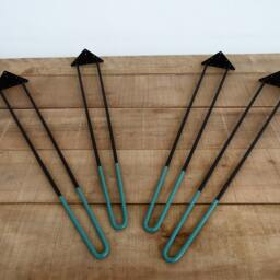 Modern Hairpin Legs - Bar & Counter Height, Customizable Metal Table Legs, Sleek Mid-Century Design -40 - thumbnail 2