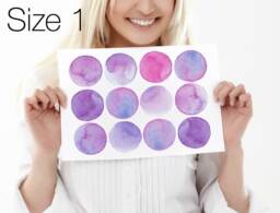 Wall Decals Watercolor Circles, Shades Of Purple, Tile Decals, Furniture Hand-Painted Dot Home D??cor