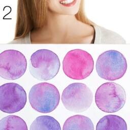Wall Decals Watercolor Circles, Shades Of Purple, Tile Decals, Furniture Hand-Painted Dot Home D??cor - thumbnail 2