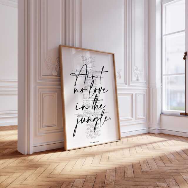 Fred Again Jungle Print, Fred Again Jungle, Again, Adore U Song Lyric Print, Ain't No Love - image 1