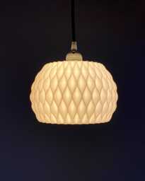 3D Printed Wavy Lampshade Midcentury Modern Pendant Light - E27/B22 Fitting