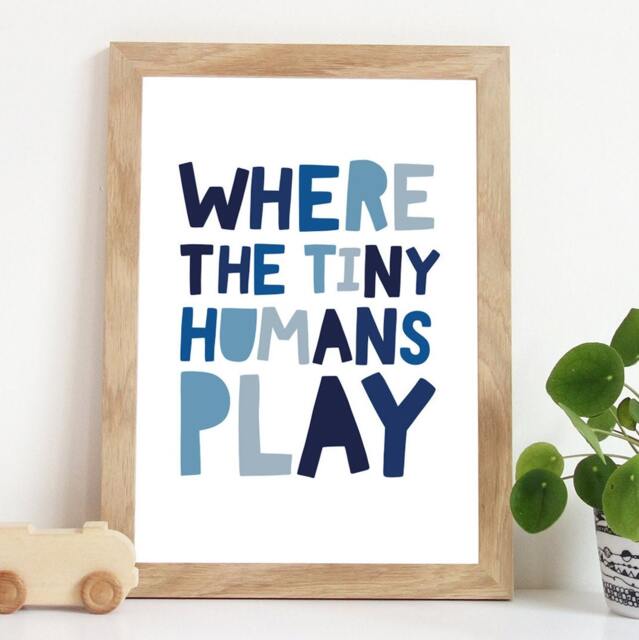 Playroom Prints, Boys Nursery Print, Bedroom Decor, Blue Wall Art - image 1