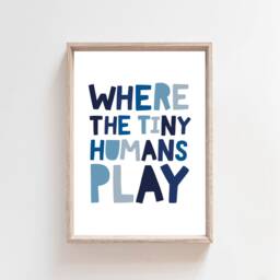 Playroom Prints, Boys Nursery Print, Bedroom Decor, Blue Wall Art - thumbnail 3