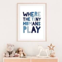 Playroom Prints, Boys Nursery Print, Bedroom Decor, Blue Wall Art - thumbnail 2