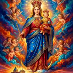 Our Lady Of Velankanni Virgin Mary Art Print, Golden Artwork Frame - 11x14 Inch - thumbnail 4