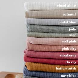 Teal Muslin Baby Swaddle Organic Cotton Blanket, Nursing Cover - thumbnail 4