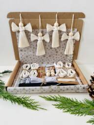 Christmas Craft Kit 4 Xmini Angels - Step By Instructions Beginner Friendly Handmade Ornaments Easy Diy Tree Decorations - thumbnail 1