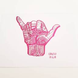 Shaka Aloha - Polynesia, Hawaiian Sign/Surf Painting, Cracco Art Print, Surf Patterns, Print Patterns Doodle - thumbnail 3
