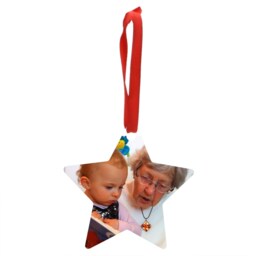 Beautiful Aluminium Christmas Tree Decoration Pendant Personalised With Photo - thumbnail 2