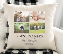 Personalised Grandma's Photo Cushion - Mothers Day Gift For Mum & Grandma Birthday Present Granddaugher Grandson - thumbnail 1