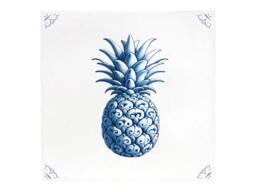 Pineapple, Tile, Delft Blue, Kitchen Bathroom Wall Art, Kitchen, Fruit, Pine, Blue Summer, Pina Colada, Ceramic