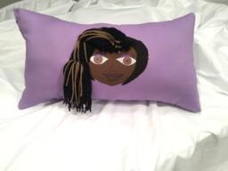 Purple Magic, Handmade Rag Doll Pillow - thumbnail 1