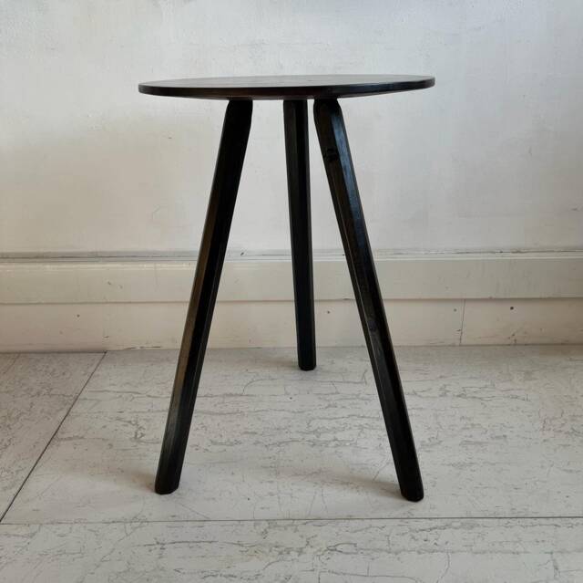 Handmade Tripod Cricket Table Made From Reclaimed Wood - image 1