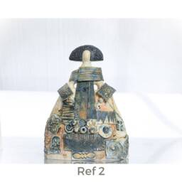 Handmade Ceramic Menina Sculpture, Unique Home Decor, Modern Woman Art - thumbnail 3