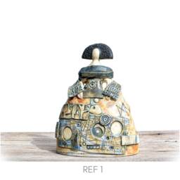 Handmade Ceramic Menina Sculpture, Unique Home Decor, Modern Woman Art - thumbnail 2