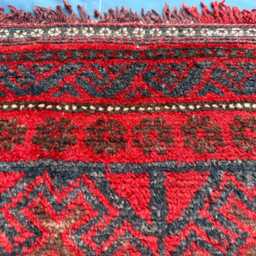 Tribal Hand-Knotted High Pile Wool Rug, Antique Large Octagonal - 2.2x3.4 Ft - thumbnail 3