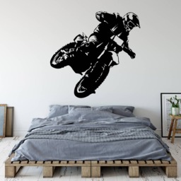 Motocross Dirt Bike Vinyl Wall Decal Bedroom Decor - thumbnail 1
