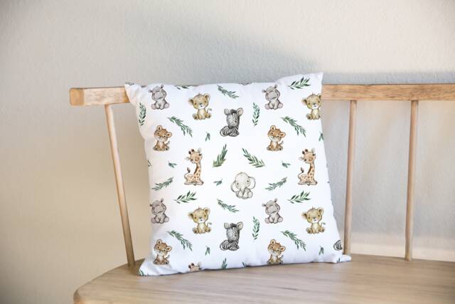 Safari Cushion Cover Jungle Themed Covers Animals Nursery - image 1