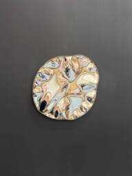 Reflective Wall Art, Wavy Mirror, Distorted Organic Shape Metal Wall Art, Chrome Decor, Metal Sculpture, Mirror Art