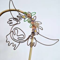 Bloom Bessie - Bamboo U-Cane Trellis Indoor Plant Decor. House Decor. Plant Bling. Pal. Trellis. Support - thumbnail 2