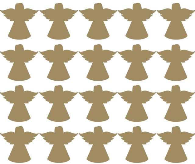 20 X Vinyl Angel Stickers Decal Mural. Cardmaking, Scrapbooking, Crafting, Christmas Wall, Window, Mirror Decor - image 1