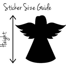 20 X Vinyl Angel Stickers Decal Mural. Cardmaking, Scrapbooking, Crafting, Christmas Wall, Window, Mirror Decor - thumbnail 3