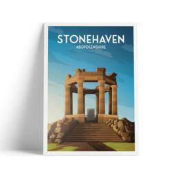 stonehaven War Memorial Print - Black Hill Aberdeenshire Scotland Kincardine & Deeside - thumbnail 1
