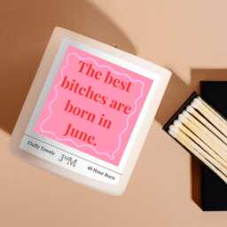 June Birthday Month Candle Gift Set. Best Bitches Are Born in June. Cheeky For Her Bestie - thumbnail 2