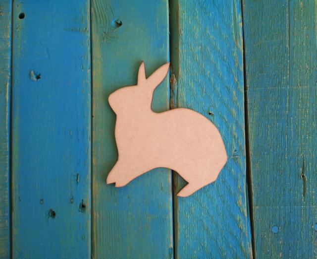 "Unfinished, Wooden, Rabbit, Diy Craft, Unpainted For Wall Decor, Wreath, Room, Avaiable From 1"" To 42" - image 1